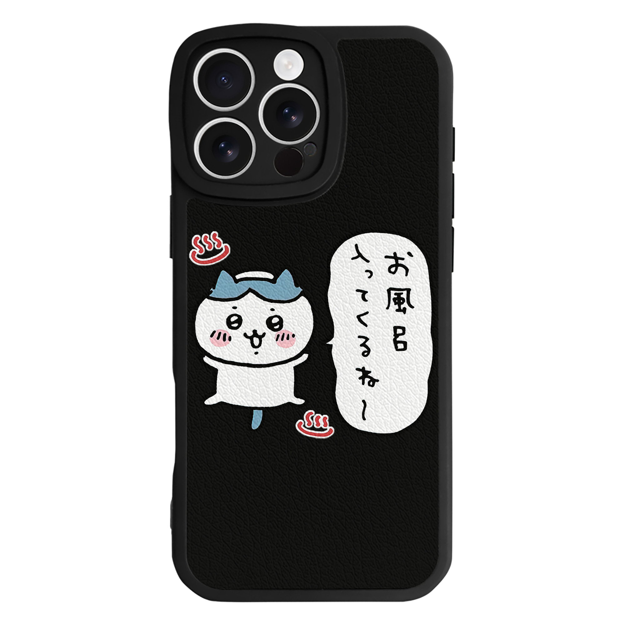 （画像用） ちいかわ ハチワレ Chii-kawa hachiware 【iPhone 16シリーズ対応】シリコンスマホケース（レザー調） 材質：シリコン